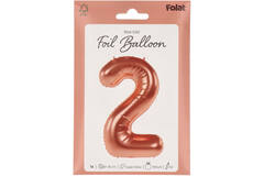 Foil Balloon Number 2 - Rose Gold - 86 cm