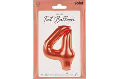 Foil Balloon Number 4 - Rose Gold - 86 cm