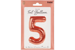 Foil Balloon Number 5 - Rose Gold - 86 cm
