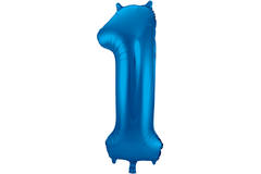 Foil Balloon Number 1 - Blue - 86 cm