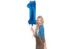 Foil Balloon Number 1 - Blue - 86 cm