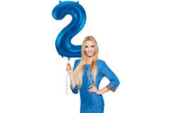 Foil Balloon Number 2 - Blue - 86 cm