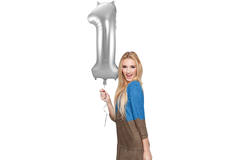 Foil Balloon Number 1 - Silver - 86 cm