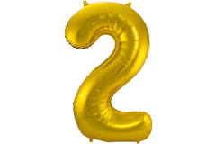 Foil Balloon Number 2 - Gold - 86 cm