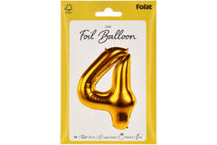 Foil Balloon Number 4 - Gold - 86 cm