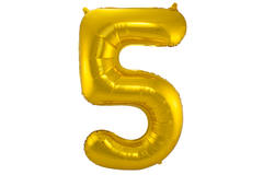 Foil Balloon Number 5 - Gold - 86 cm