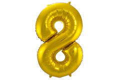 Foil Balloon Number 8 - Gold - 86 cm