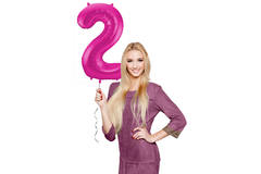 Foil Balloon Number 2 - Magenta - 86 cm