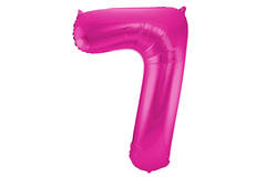Foil Balloon Number 7 - Magenta - 86 cm