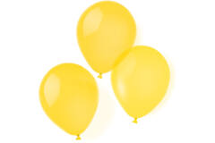 10 Latex Balloons Standard Yellow 20.3 cm / 8"