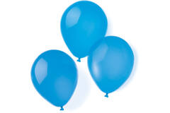 10 Latex Balloons Standard Blue 20.3 cm / 8"
