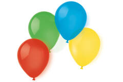 100 Latex Balloons Standard assorted 20.3 cm / 8"