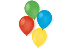 10 Latex Balloons Rainbow assorted 20.3 cm / 8"