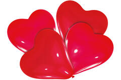 4 Latex Balloons Lovely Moments Standard Red 30.4 cm / 12"