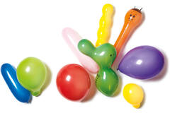 50 Latex Balloons Shapes & Colours Assorted