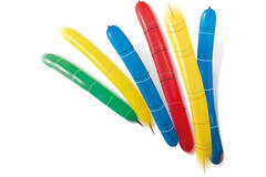 6 Latex Balloons Rockets with Paper Tubes 99 cm / 39"