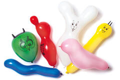 6 Latex Balloons Shaped Animals assorted