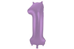 Foil Balloon Number 1 Purple Metallic Matt - 86 cm