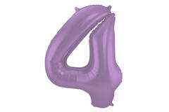 Foil Balloon Number 4 Purple Metallic Matt - 86 cm