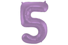 Foil Balloon Number 5 Purple Metallic Matt - 86 cm