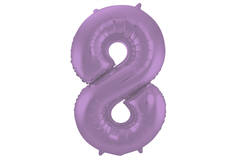 Foil Balloon Number 8 Purple Metallic Matt - 86 cm