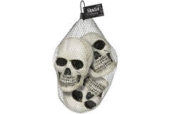 3 Skulls Fright Night Plastic 10 x 10 cm