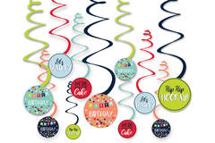 12 Swirl Decorations A Reason To Celebrate Paper / Foil 61 c