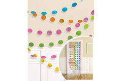 6 String Decorations Glitter Multicolour Foil 213 cm