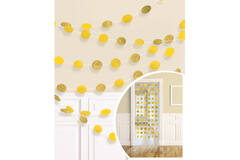 6 String Decorations Glitter Frosty White Foil 213 cm