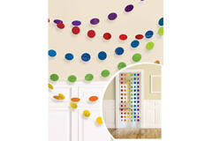 6 String Decorations Glitter Rainbow Foil 213 cm