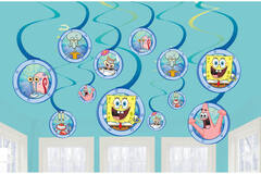 12 Swirl Decorations SpongeBob