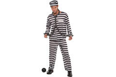 Adult Costume Jailbird Con Size M/L