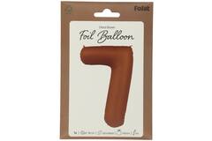Foil balloon Number 7 - Chocolate Brown - Ultra Matt - 86 cm