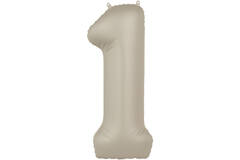 Foil balloon Number 1 - Creamy Latte - Ultra Matt - 86 cm
