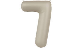 Foil balloon Number 7 - Creamy Latte - Ultra Matt - 86 cm