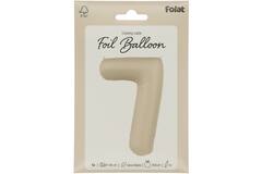 Foil balloon Number 7 - Creamy Latte - Ultra Matt - 86 cm