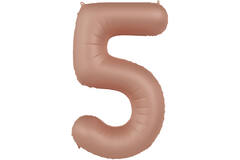 Foil balloon Number 5 - Vintage Rose - Ultra Matt - 86 cm