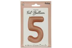 Foil balloon Number 5 - Vintage Rose - Ultra Matt - 86 cm