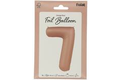 Foil balloon Number 7 - Vintage Rose - Ultra Matt - 86 cm