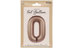 Foil balloon Number 0 - Starlight Gold - Satin Gloss - 86 cm
