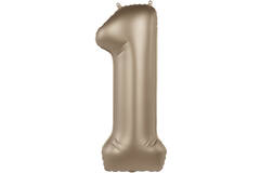 Foil balloon Number 1 - Starlight Gold - Satin Gloss - 86 cm