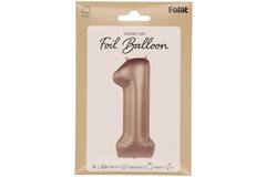 Foil balloon Number 1 - Starlight Gold - Satin Gloss - 86 cm