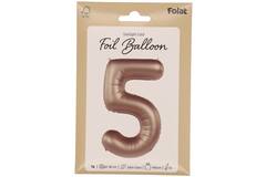 Foil balloon Number 5 - Starlight Gold - Satin Gloss - 86 cm