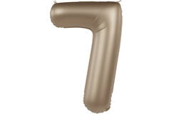 Foil balloon Number 7 - Starlight Gold - Satin Gloss - 86 cm