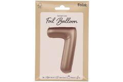 Foil balloon Number 7 - Starlight Gold - Satin Gloss - 86 cm