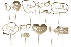 Photobooth Set - Wedding - 14 pieces