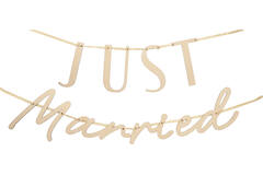 Letter Garland Set - JUST Married - Wedding - Wood - 3 meter