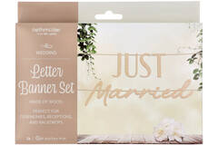 Letter Garland Set - JUST Married - Wedding - Wood - 3 meter