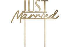 Cake Topper - JUST Married - Wedding