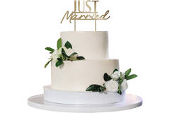 Cake Topper - JUST Married - Wedding